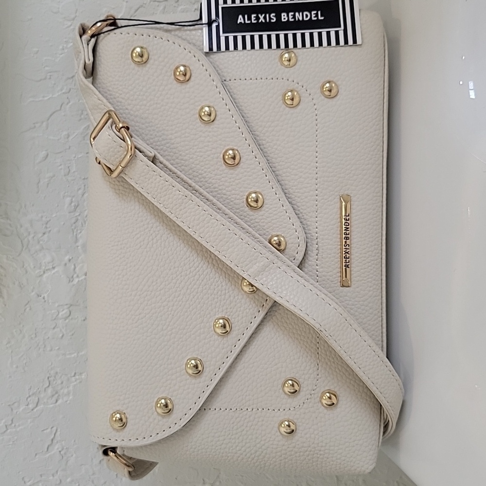 ALEXIS BENDEL NWT Cream with Gold Shoulder or Crossbody Bag
